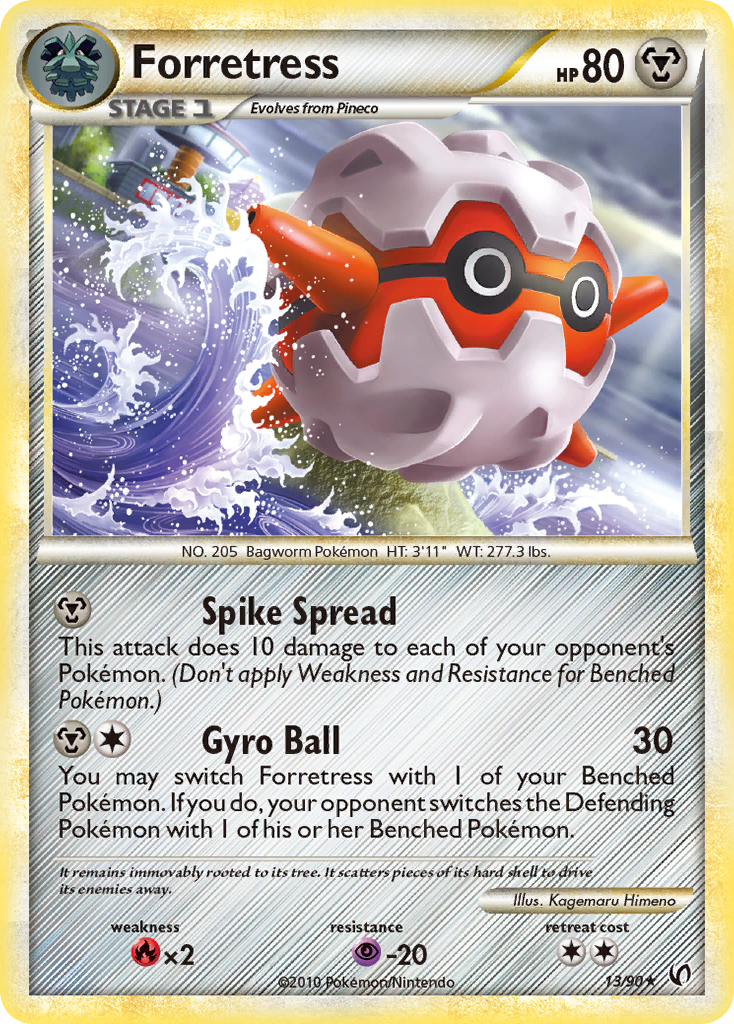 Forretress (13/90) [HeartGold & SoulSilver: Undaunted] | Good Games Cannington