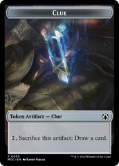 Golem // Clue Double-Sided Token [March of the Machine Commander Tokens] | Good Games Cannington