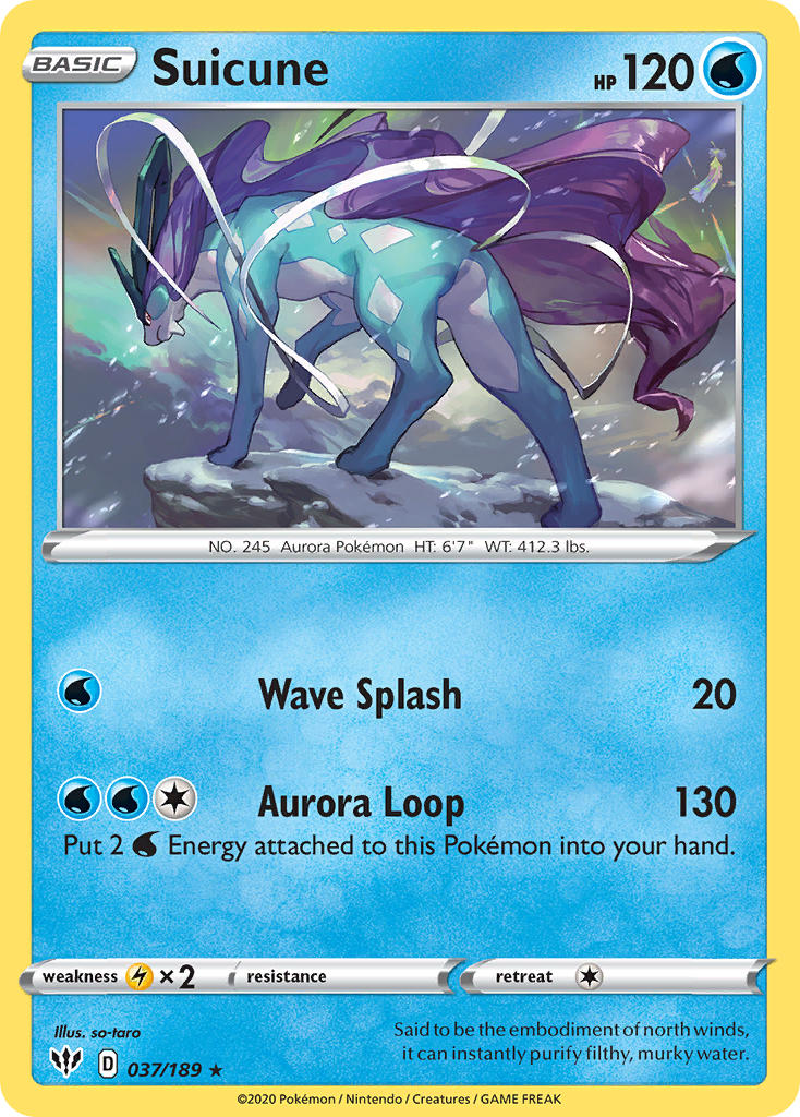 Suicune (037/189) (Theme Deck Exclusive) [Sword & Shield: Darkness Ablaze] | Good Games Cannington
