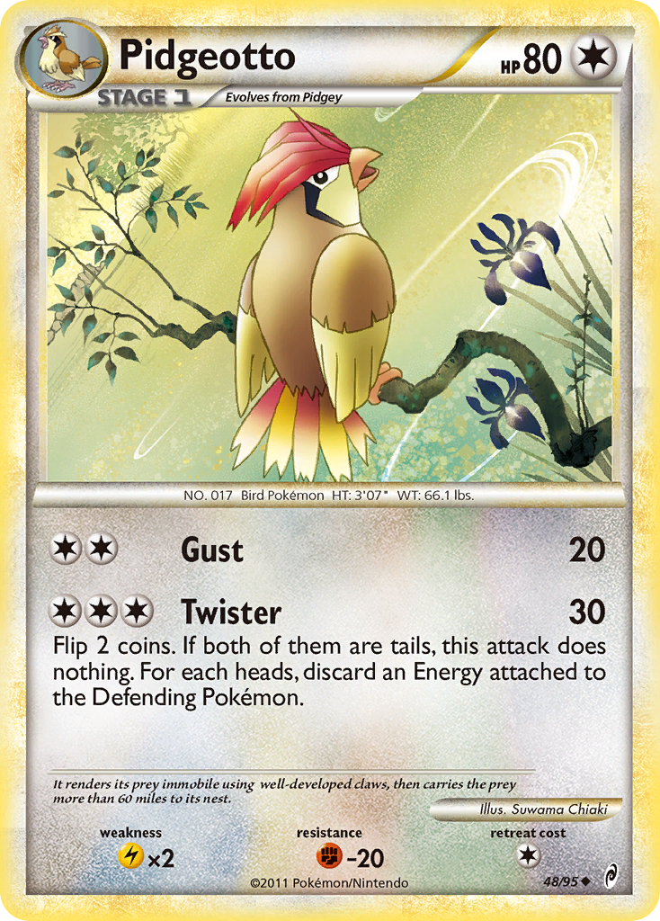 Pidgeotto (48/95) [HeartGold & SoulSilver: Call of Legends] | Good Games Cannington