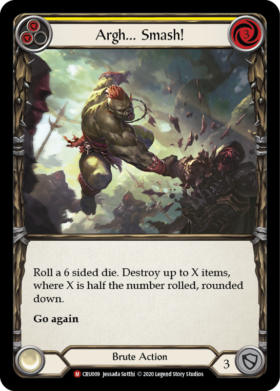 Argh... Smash! [CRU009] 1st Edition Rainbow Foil | Good Games Cannington