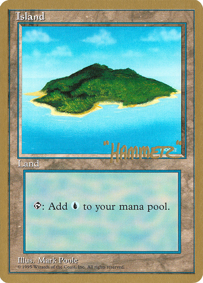 Island (shr367) (Shawn "Hammer" Regnier) [Pro Tour Collector Set] | Good Games Cannington