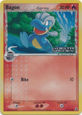 Bagon (57/113) (Delta Species) (Stamped) [EX: Delta Species] | Good Games Cannington