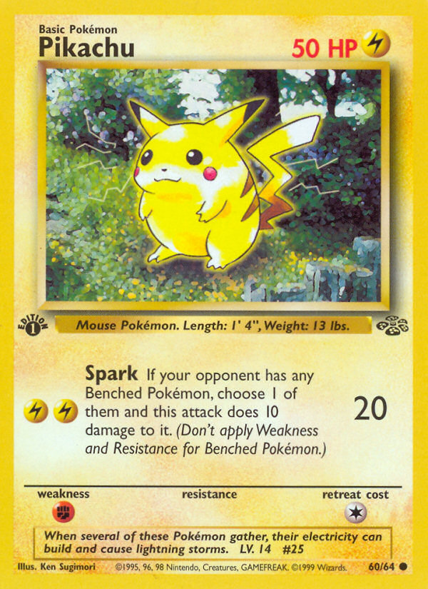 Pikachu (60/64) [Jungle 1st Edition] | Good Games Cannington