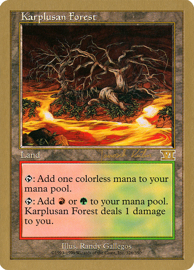 Karplusan Forest (Janosch Kuhn) [World Championship Decks 2000] | Good Games Cannington