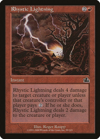 Rhystic Lightning [Prophecy] | Good Games Cannington