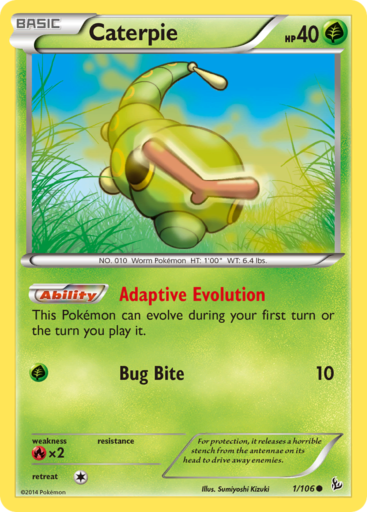 Caterpie (1/106) [XY: Flashfire] | Good Games Cannington
