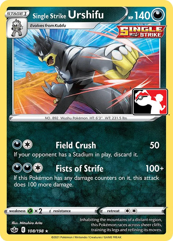 Single Strike Urshifu (108/198) [Prize Pack Series One] | Good Games Cannington