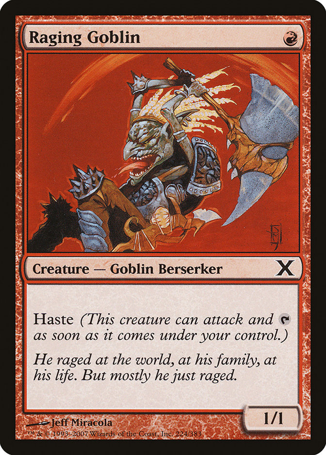 Raging Goblin [Tenth Edition] | Good Games Cannington