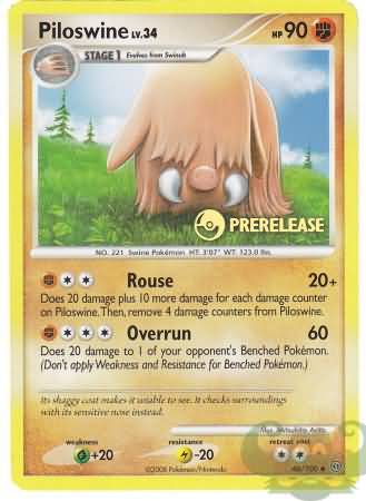 Piloswine (46/100) (Prerelease Promo) [Nintendo: Black Star Promos] | Good Games Cannington