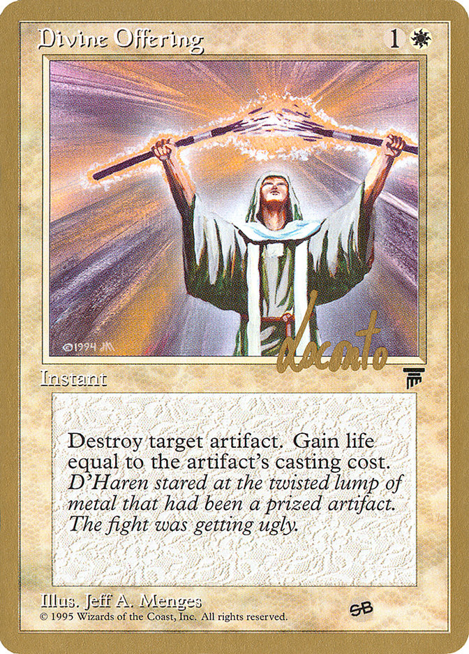 Divine Offering (Michael Loconto) (SB) [Pro Tour Collector Set] | Good Games Cannington