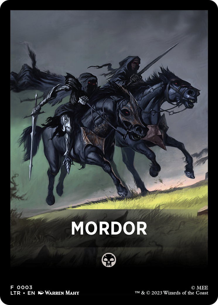 Mordor Theme Card [The Lord of the Rings: Tales of Middle-Earth Tokens] | Good Games Cannington
