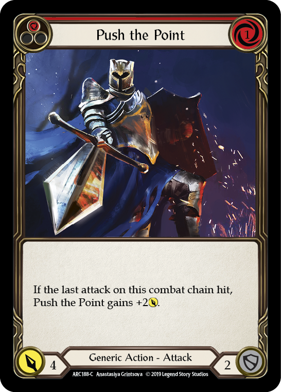 Push the Point (Red) [ARC188-C] 1st Edition Rainbow Foil | Good Games Cannington