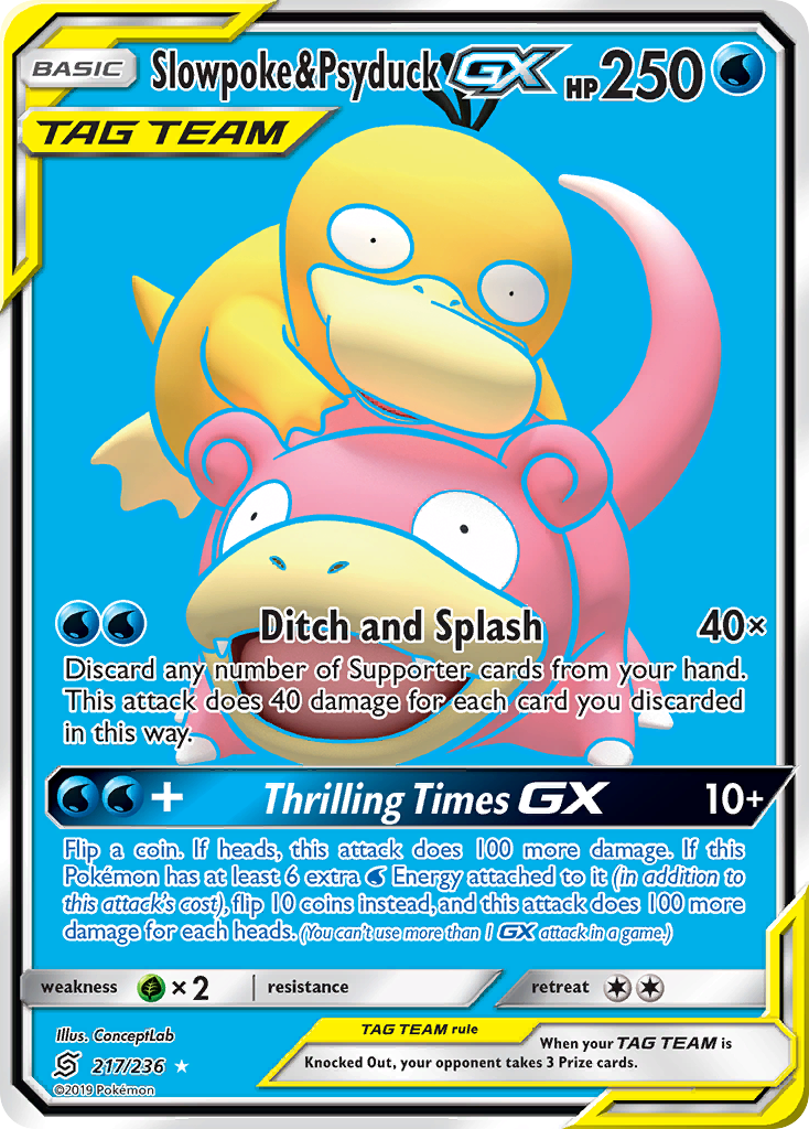 Slowpoke & Psyduck GX (217/236) [Sun & Moon: Unified Minds] | Good Games Cannington