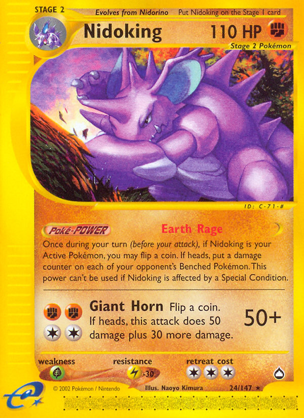 Nidoking (24/147) [Aquapolis] | Good Games Cannington