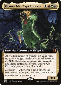 Obuun, Mul Daya Ancestor (Extended Art) [Zendikar Rising Commander] | Good Games Cannington