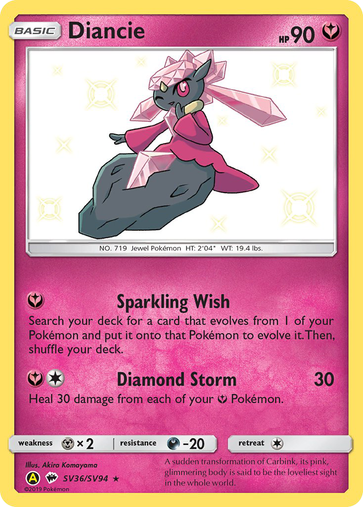 Diancie (SV36/SV94) [Sun & Moon: Hidden Fates - Shiny Vault] | Good Games Cannington