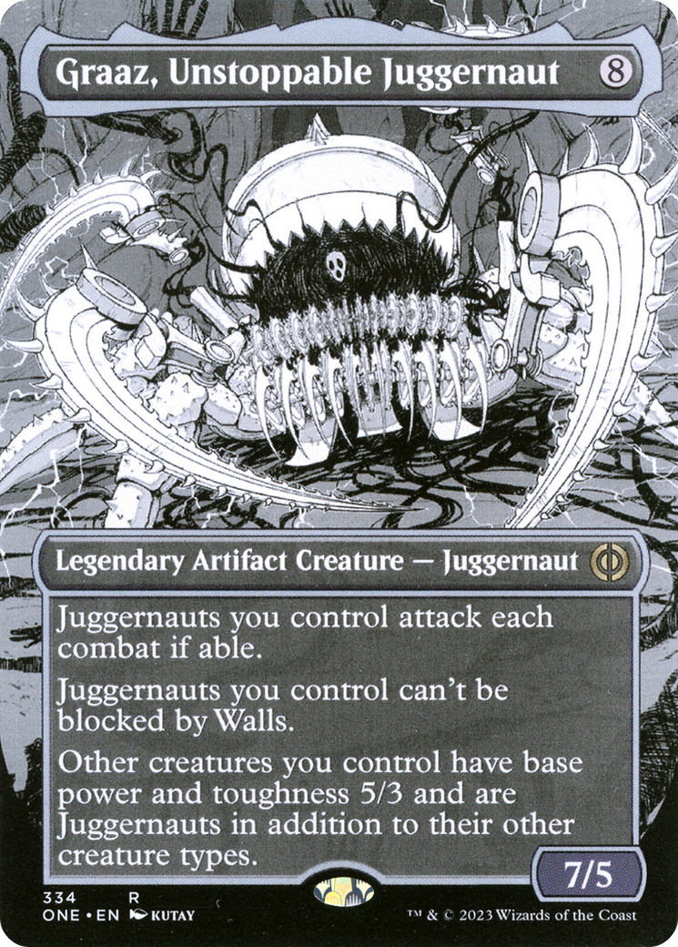 Graaz, Unstoppable Juggernaut (Borderless Manga) [Phyrexia: All Will Be One] | Good Games Cannington