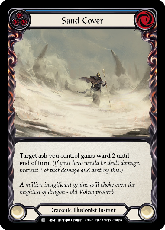 Sand Cover (Blue) [UPR041] (Uprising)  Rainbow Foil | Good Games Cannington