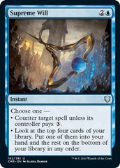 Supreme Will [Commander Legends] | Good Games Cannington