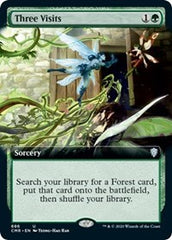 Three Visits (Extended Art) [Commander Legends] | Good Games Cannington