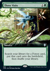 Three Visits (Extended Art) [Commander Legends] | Good Games Cannington