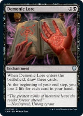 Demonic Lore [Commander Legends] | Good Games Cannington