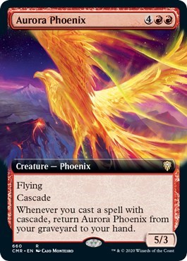 Aurora Phoenix (Extended Art) [Commander Legends] | Good Games Cannington