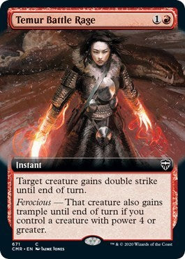 Temur Battle Rage (Extended Art) [Commander Legends] | Good Games Cannington