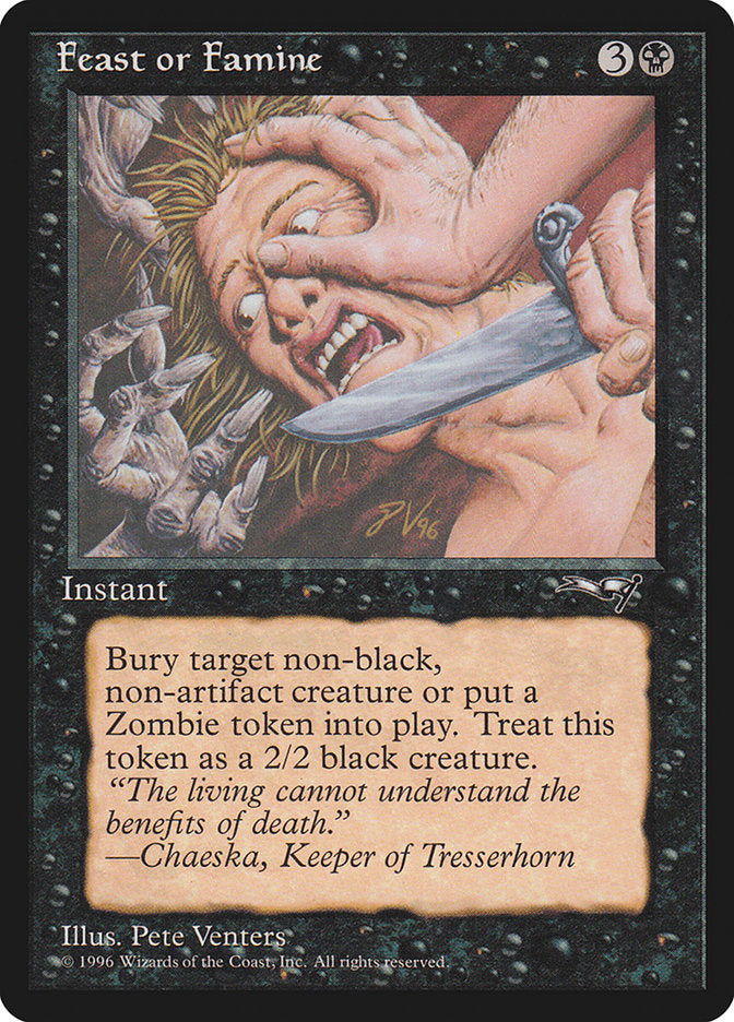 Feast or Famine (Face Pressed) [Alliances] | Good Games Cannington
