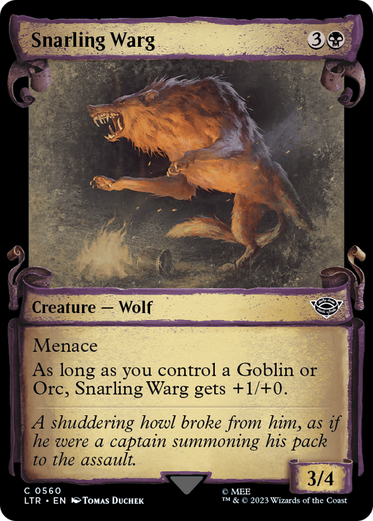Snarling Warg [The Lord of the Rings: Tales of Middle-Earth Showcase Scrolls] | Good Games Cannington