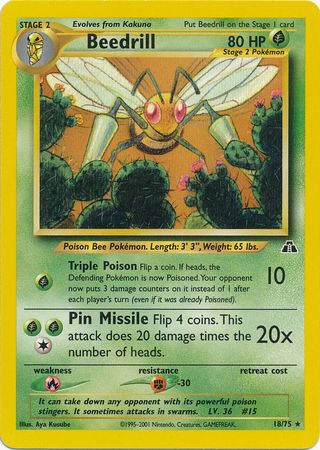 Beedrill (18/75) [Neo Discovery Unlimited] | Good Games Cannington
