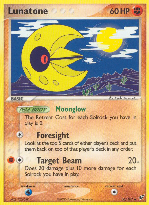 Lunatone (36/107) [EX: Deoxys] | Good Games Cannington
