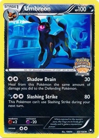 Umbreon (60/108) (Regional Championship Promo) [Black & White: Dark Explorers] | Good Games Cannington