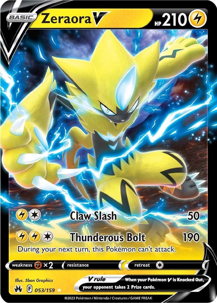 Zeraora V (053/159) [Sword & Shield: Crown Zenith] | Good Games Cannington