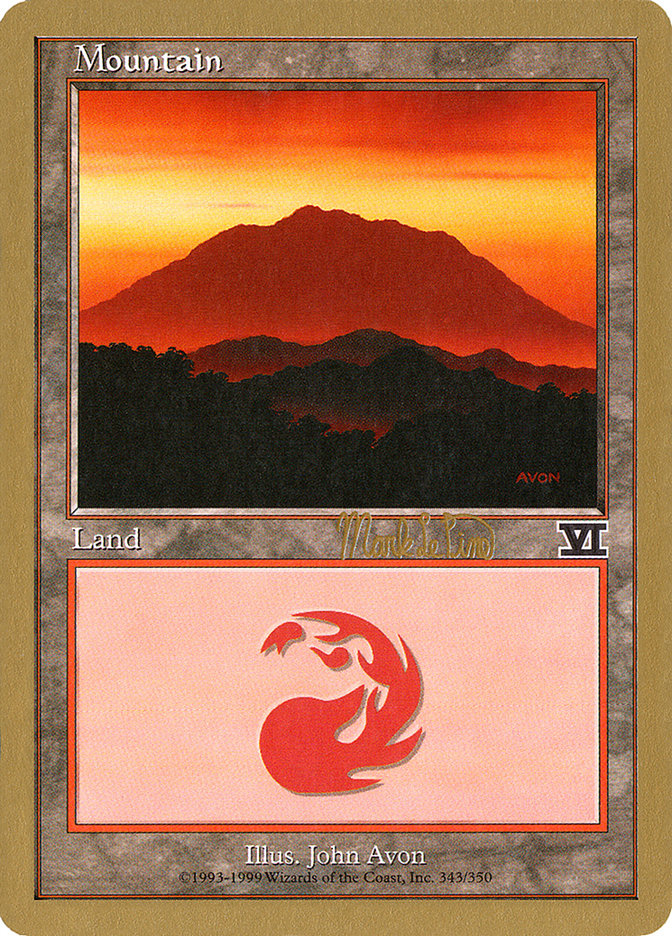Mountain (mlp346a) (Mark Le Pine) [World Championship Decks 1999] | Good Games Cannington