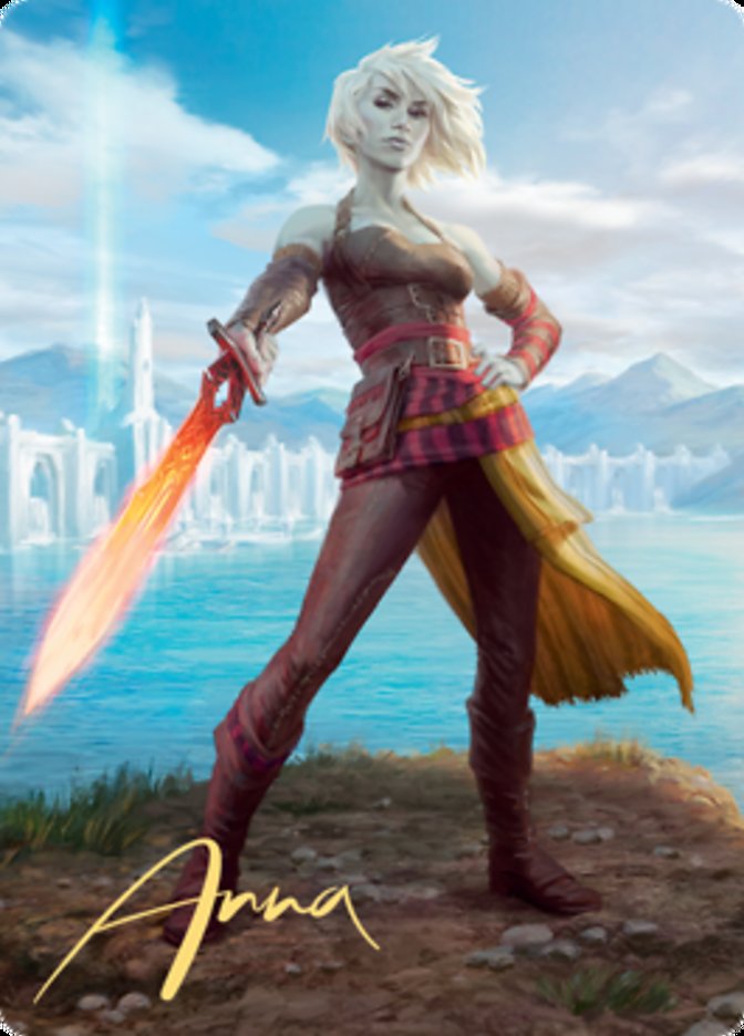 Nahiri, Heir of the Ancients 1 Art Card (Gold-Stamped Signature) [Zendikar Rising Art Series] | Good Games Cannington