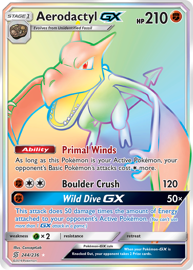 Aerodactyl GX (244/236) [Sun & Moon: Unified Minds] | Good Games Cannington