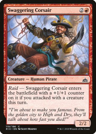Swaggering Corsair [Rivals of Ixalan] | Good Games Cannington