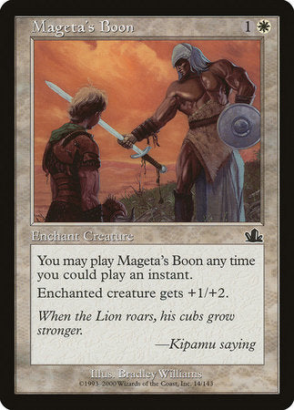 Mageta's Boon [Prophecy] | Good Games Cannington