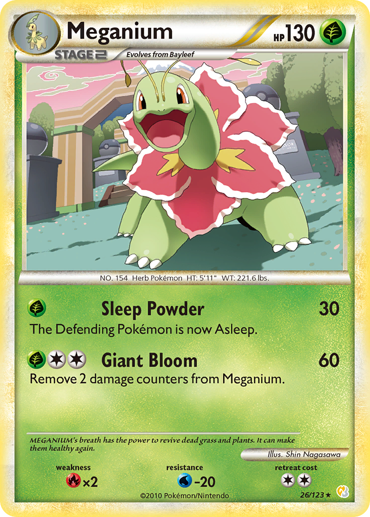 Meganium (26/123) [HeartGold & SoulSilver: Base Set] | Good Games Cannington