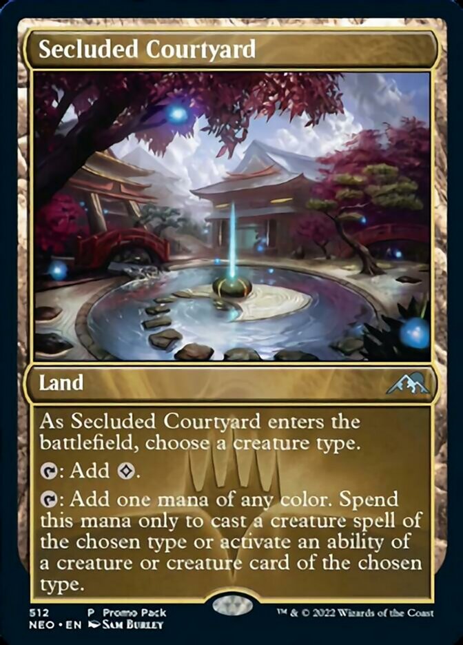 Secluded Courtyard (Promo Pack) [Kamigawa: Neon Dynasty Promos] | Good Games Cannington