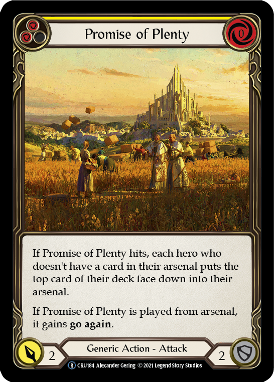 Promise of Plenty (Yellow) [U-CRU184] Unlimited Normal | Good Games Cannington