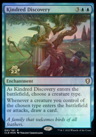 Kindred Discovery [Commander Legends: Battle for Baldur's Gate Prerelease Promos] | Good Games Cannington