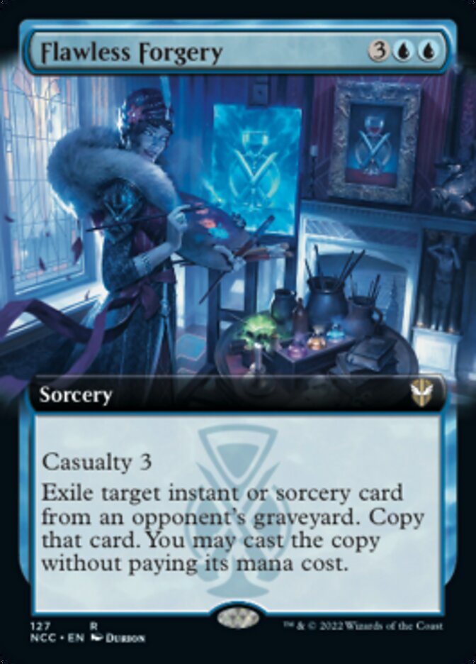 Flawless Forgery (Extended Art) [Streets of New Capenna Commander] | Good Games Cannington