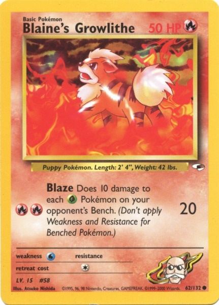 Blaine's Growlithe (62/132) [Gym Heroes Unlimited] | Good Games Cannington