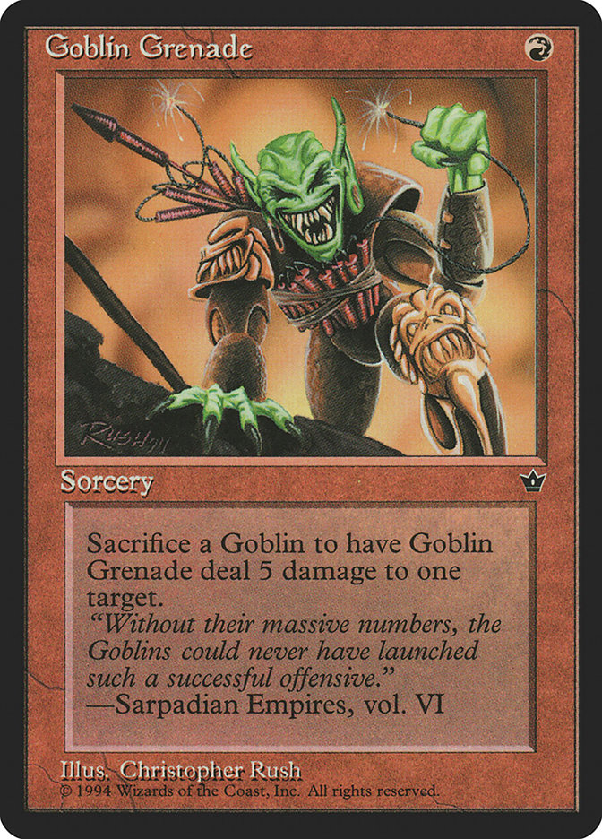 Goblin Grenade (Christopher Rush) [Fallen Empires] | Good Games Cannington