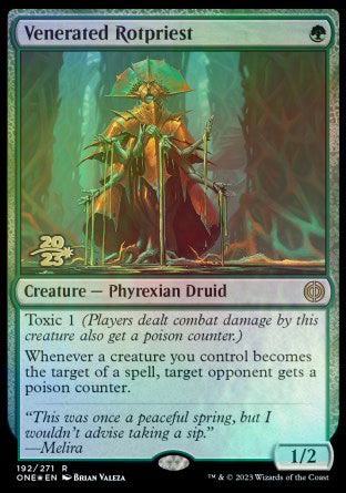 Venerated Rotpriest [Phyrexia: All Will Be One Prerelease Promos] | Good Games Cannington