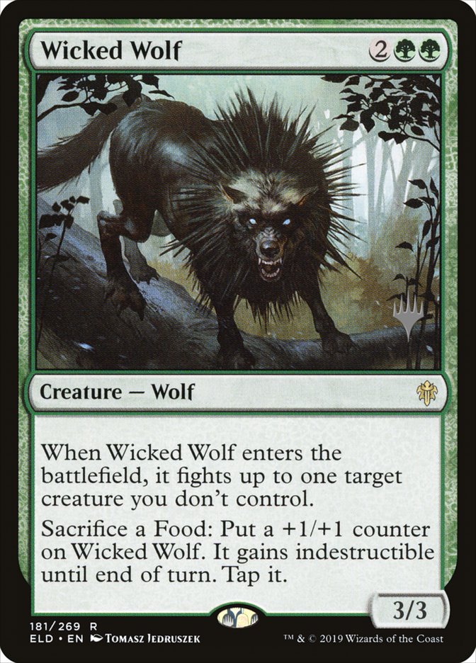 Wicked Wolf (Promo Pack) [Throne of Eldraine Promos] | Good Games Cannington