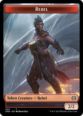 Rebel // Goblin Double-Sided Token [Phyrexia: All Will Be One Commander Tokens] | Good Games Cannington